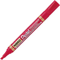 pentel n860 permanent marker chisel 4.5mm red