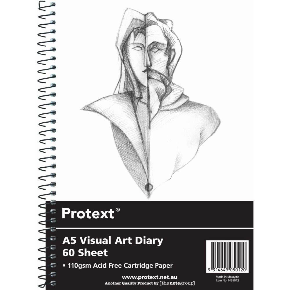 Image for PROTEXT VISUAL ART DIARY WITH PP COVER 110GSM 120 PAGE A5 from That Office Place PICTON