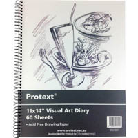 protext visual art diary with pp cover 110gsm 120 page 356 x 280mm