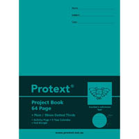 protext project book plain/dotted thirds 18mm 64 page 330 x 245mm bat assorted