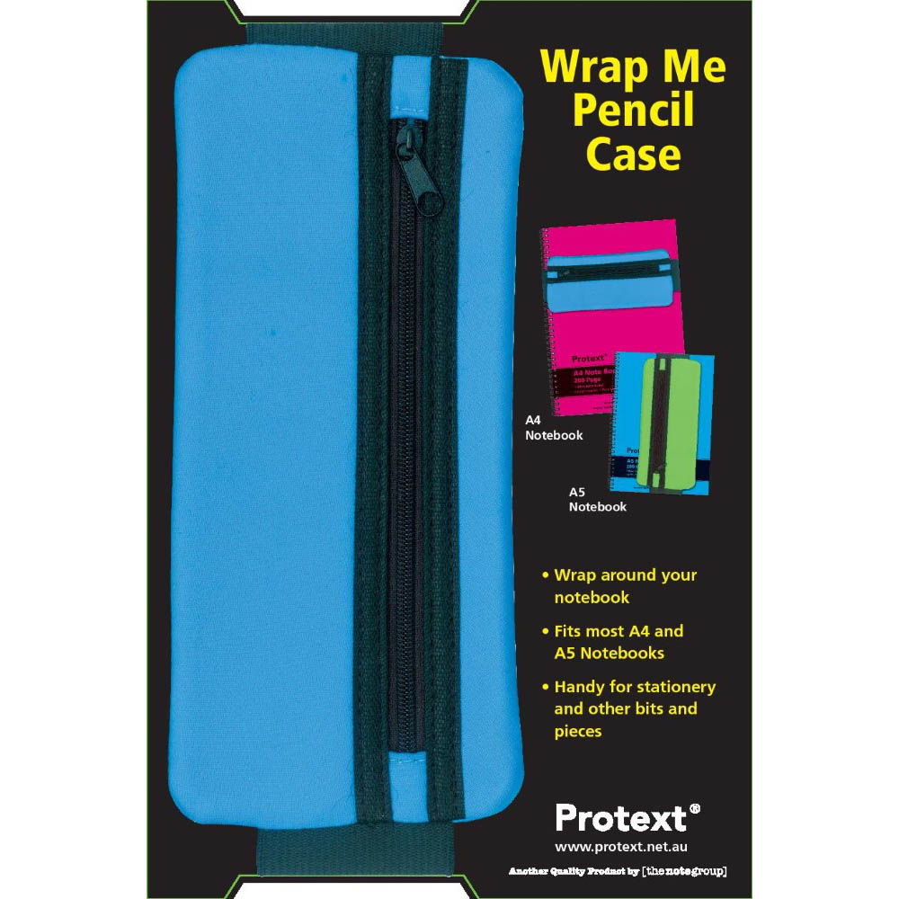 Image for PROTEXT WRAP ME PENCIL CASE BLUE from York Stationers