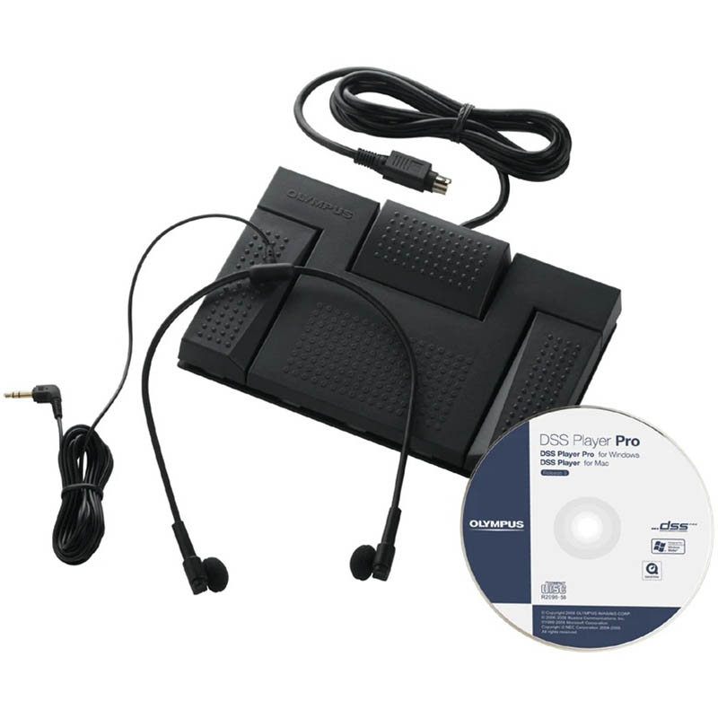 Image for OLYMPUS AS-2400 DIGITAL TRANSCRIPTION KIT BLACK from That Office Place PICTON