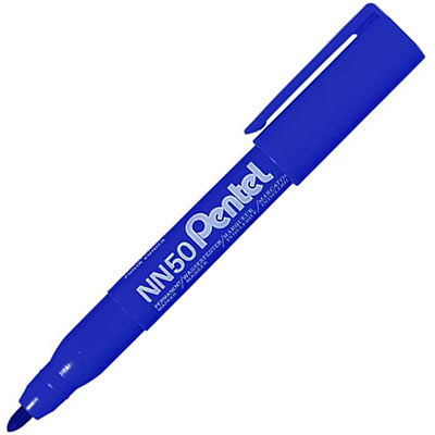 Image for PENTEL NN50 GREEN LABEL PERMANENT MARKER BULLET 1.5MM BLUE from Mitronics Corporation