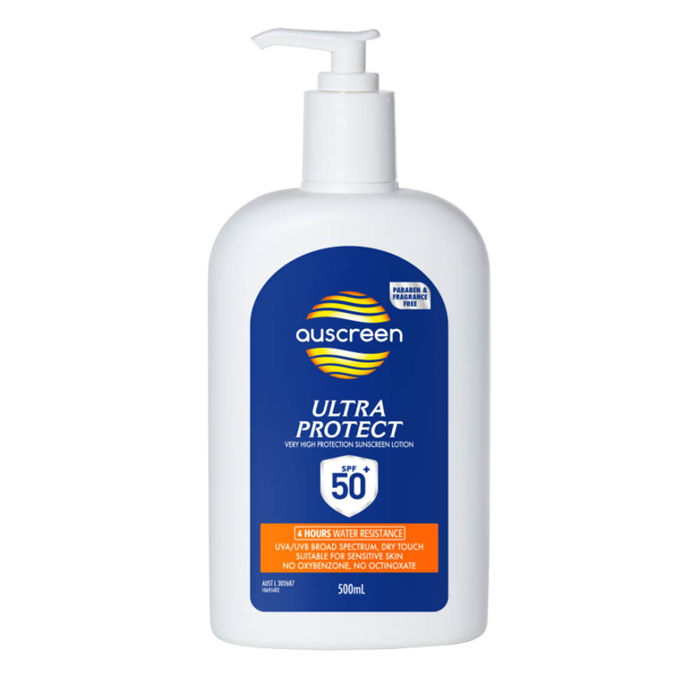 Image for AUSCREEN SUNSCREEN LOTION ULTRA PROTECT SPF50+ 500ML from BusinessWorld Computer & Stationery Warehouse