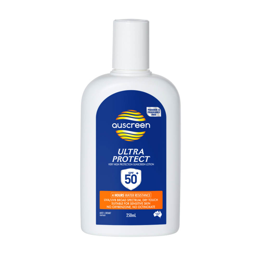 Image for AUSCREEN SUNSCREEN LOTION ULTRA PROTECT SPF50+ 250ML from SNOWS OFFICE SUPPLIES - Brisbane Family Company
