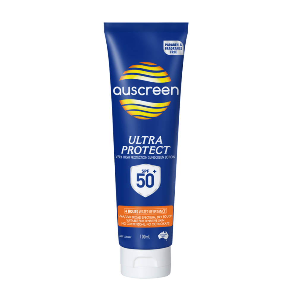 Image for AUSCREEN SUNSCREEN LOTION ULTRA PROTECT SPF50+ 100ML from SNOWS OFFICE SUPPLIES - Brisbane Family Company