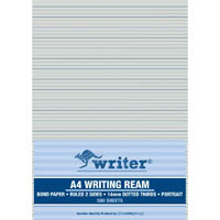 writer writing paper 60gsm 14mm dotted thirds portrait a4 500 sheets