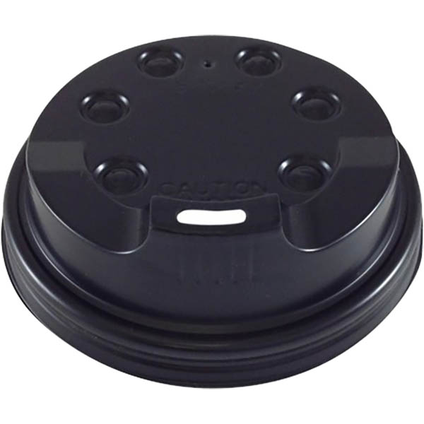 Image for WRITER BREAKROOM DISPOSABLE PAPER CUP LIDS 12OZ BLACK CARTON 1000 from Office Express