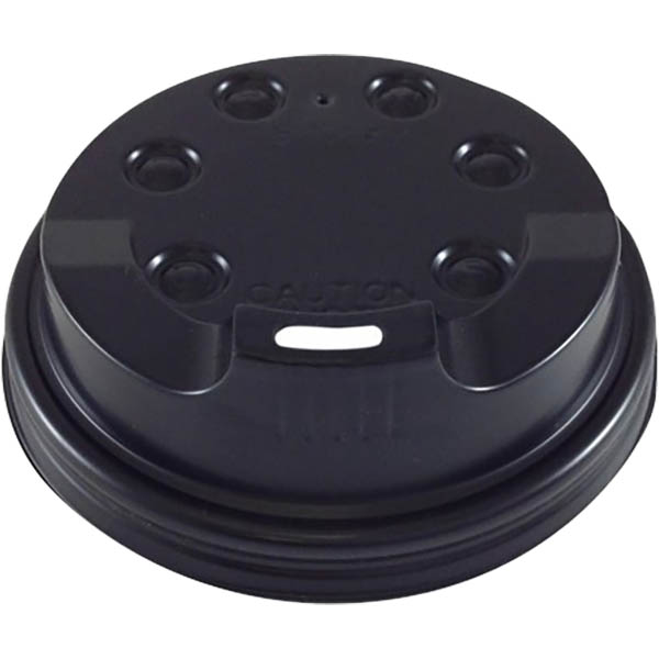 Image for WRITER BREAKROOM DISPOSABLE PAPER CUP LIDS 12OZ BLACK CARTON 1000 from BusinessWorld Computer & Stationery Warehouse