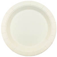 earth eco economy disposable paper plates 180mm white pack 50