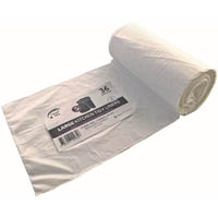 clean wiz kitchen bin liner oxo-biodegradable 36 litre white pack 50