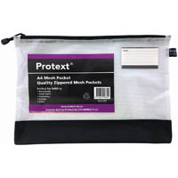 protext mesh pouch with note pocket 380 x 270mm assorted