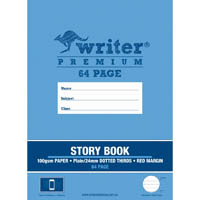 writer premium story book 24mm plain/dotted thirds 24mm 100gsm 64 page 330 x 240mm telephone