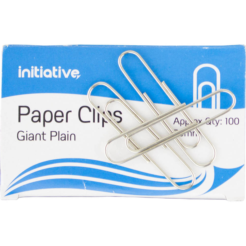 Image for INITIATIVE PAPER CLIP GIANT PLAIN 50MM PACK 100 from Mercury Business Supplies