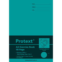 protext exercise book qld botany ruled year 3/4 12mm 70gsm 48 page 297 x 210mm turkey assorted
