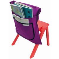 writer nylon chair bag purple