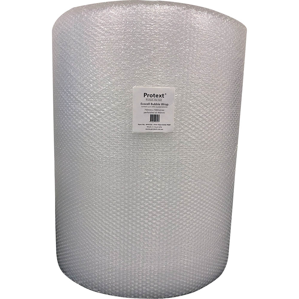 Image for POLYCELL OFFICE BUBBLE WRAP 400MM PERFORATED 750MM X 100M CLEAR from Office Heaven