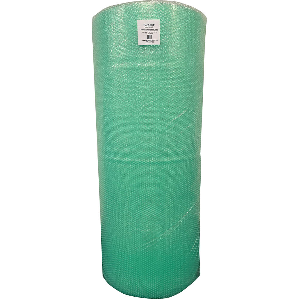 Image for POLYCELL ECOPURE GREEN BUBBLE WRAP NON PERFORATED 1.5MM X 100M from Clipboard Stationers & Art Supplies