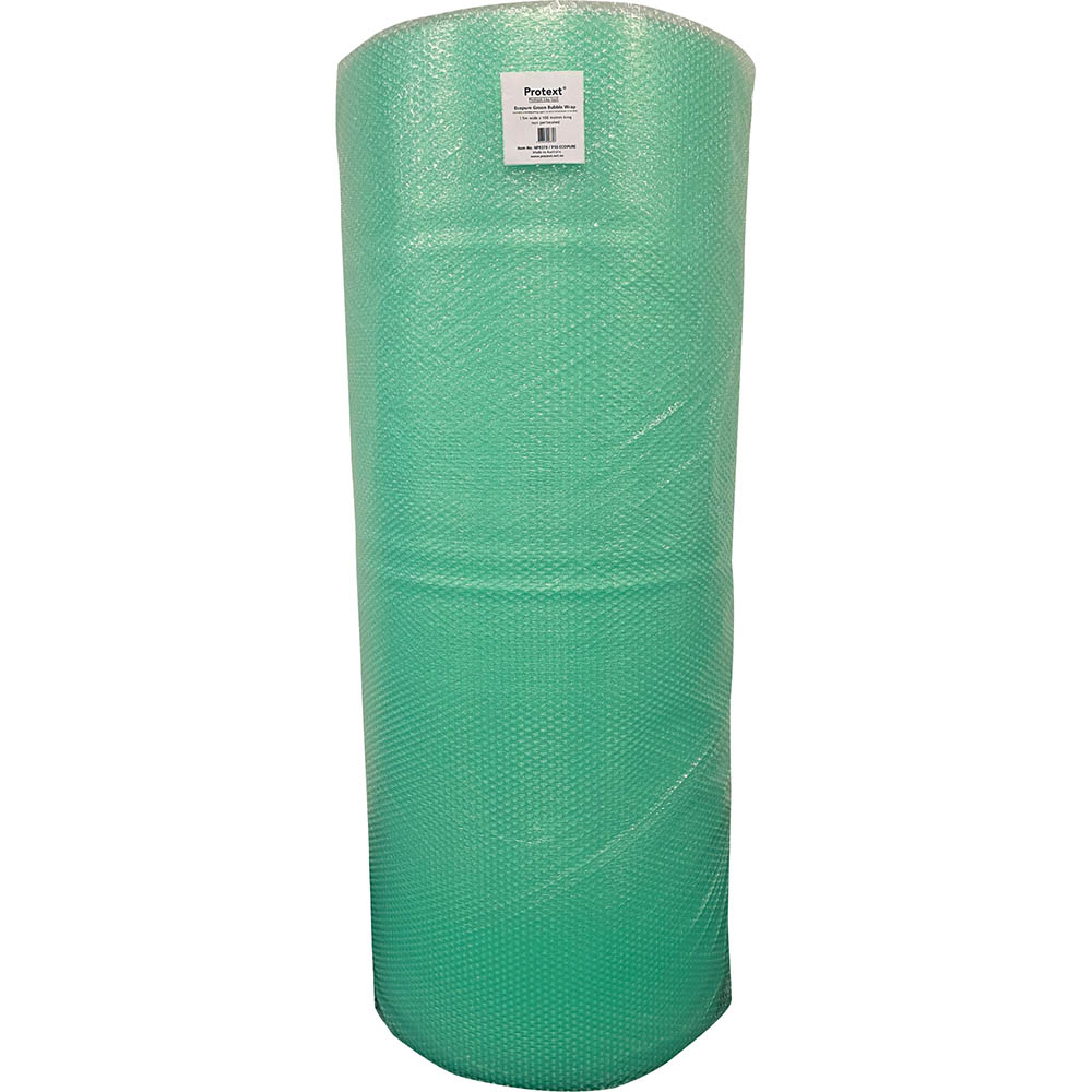Image for POLYCELL ECOPURE GREEN BUBBLE WRAP NON PERFORATED 1.5MM X 100M from Office Heaven
