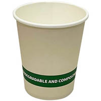 earth eco single wall cup 8oz white carton 1000