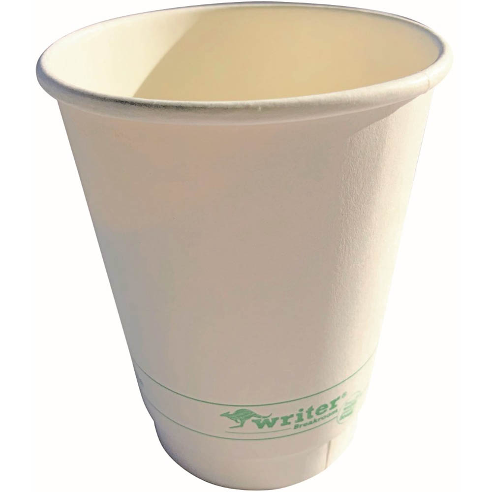 Image for WRITER BREAKROOM ECO DOUBLE WALL CUP 8OZ WHITE PACK 25 from ALLBIZ Office Supplies