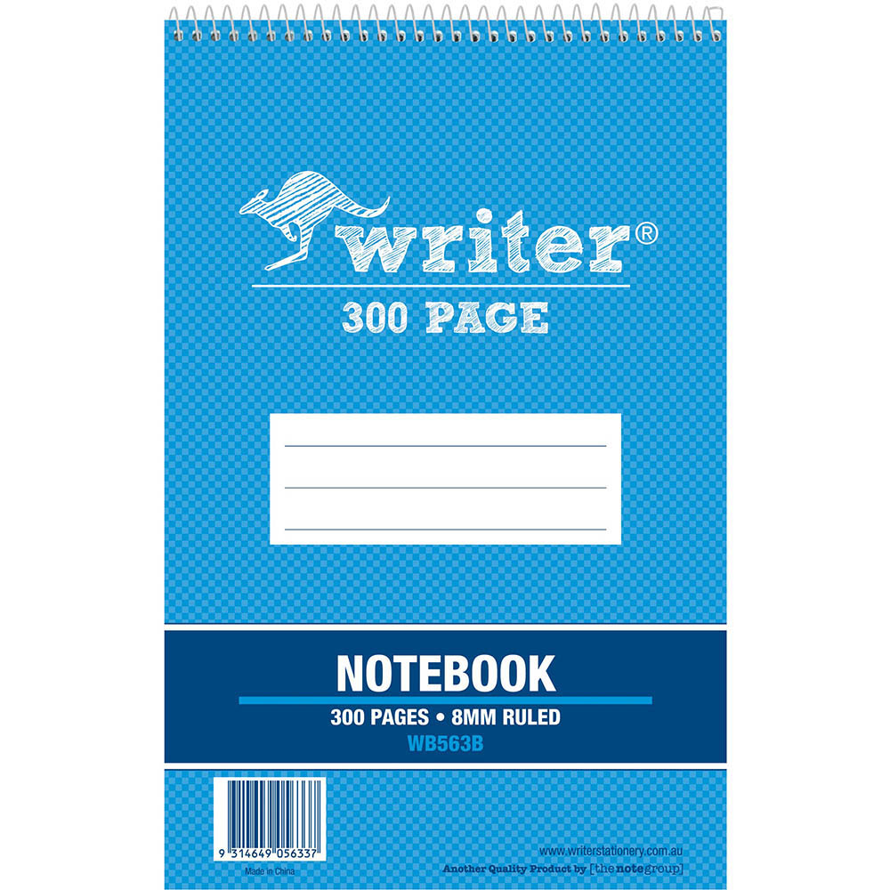 Image for WRITER SPIRAL SHORTHAND NOTEBOOK 300 PAGE 60GSM 198 X 128MM from York Stationers