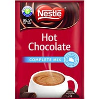 nestle hot chocolate complete mix 25g sachets pack 100