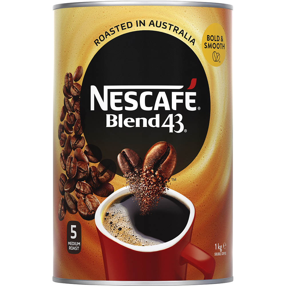 Image for NESCAFE BLEND 43 INSTANT COFFEE 1KG CAN from Eastland Office Supplies