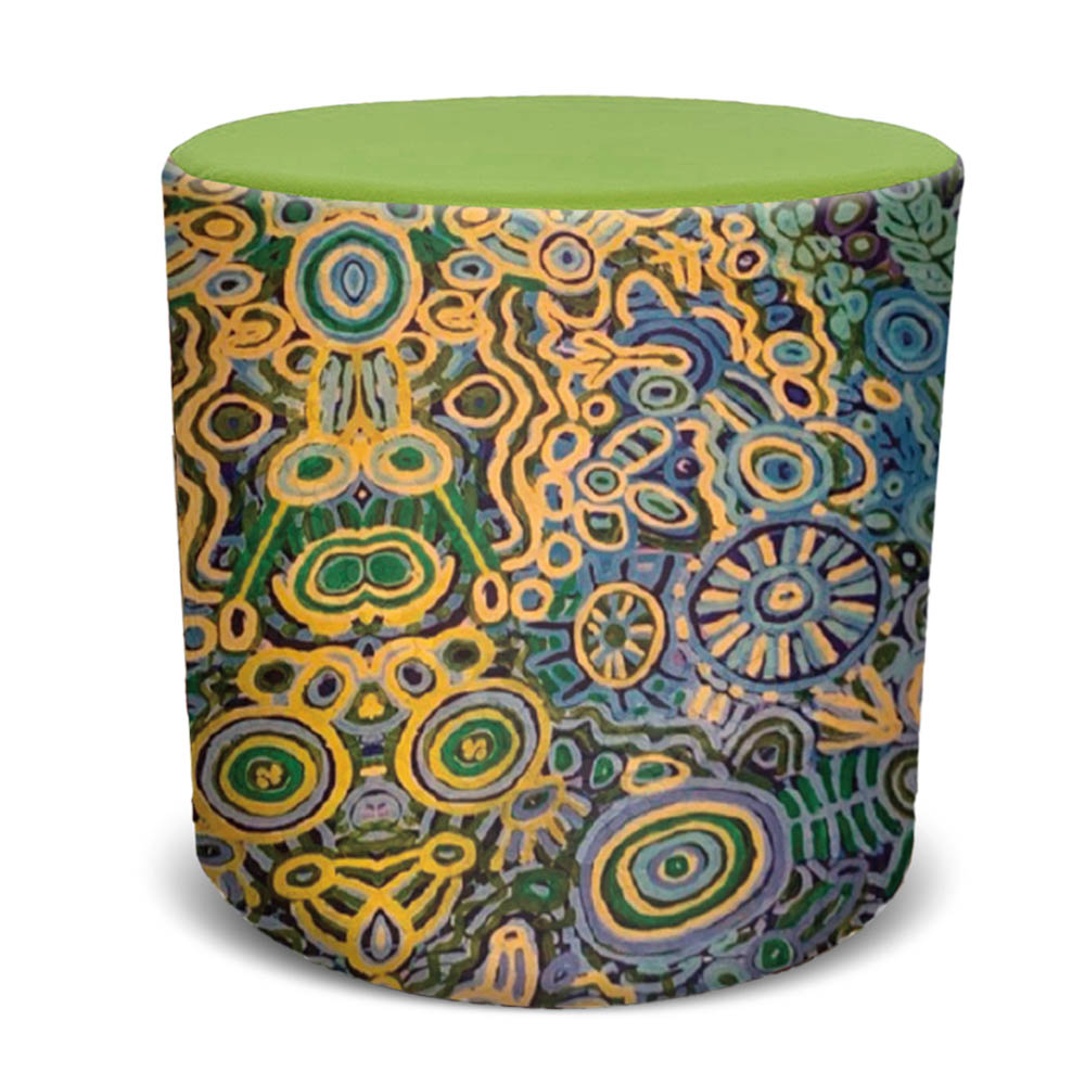 Image for ORANGE DUST SPECTRUM EVA ROUND OTTOMAN 450 X 450 X 450MM EUCALYPTUS GREEN from That Office Place PICTON