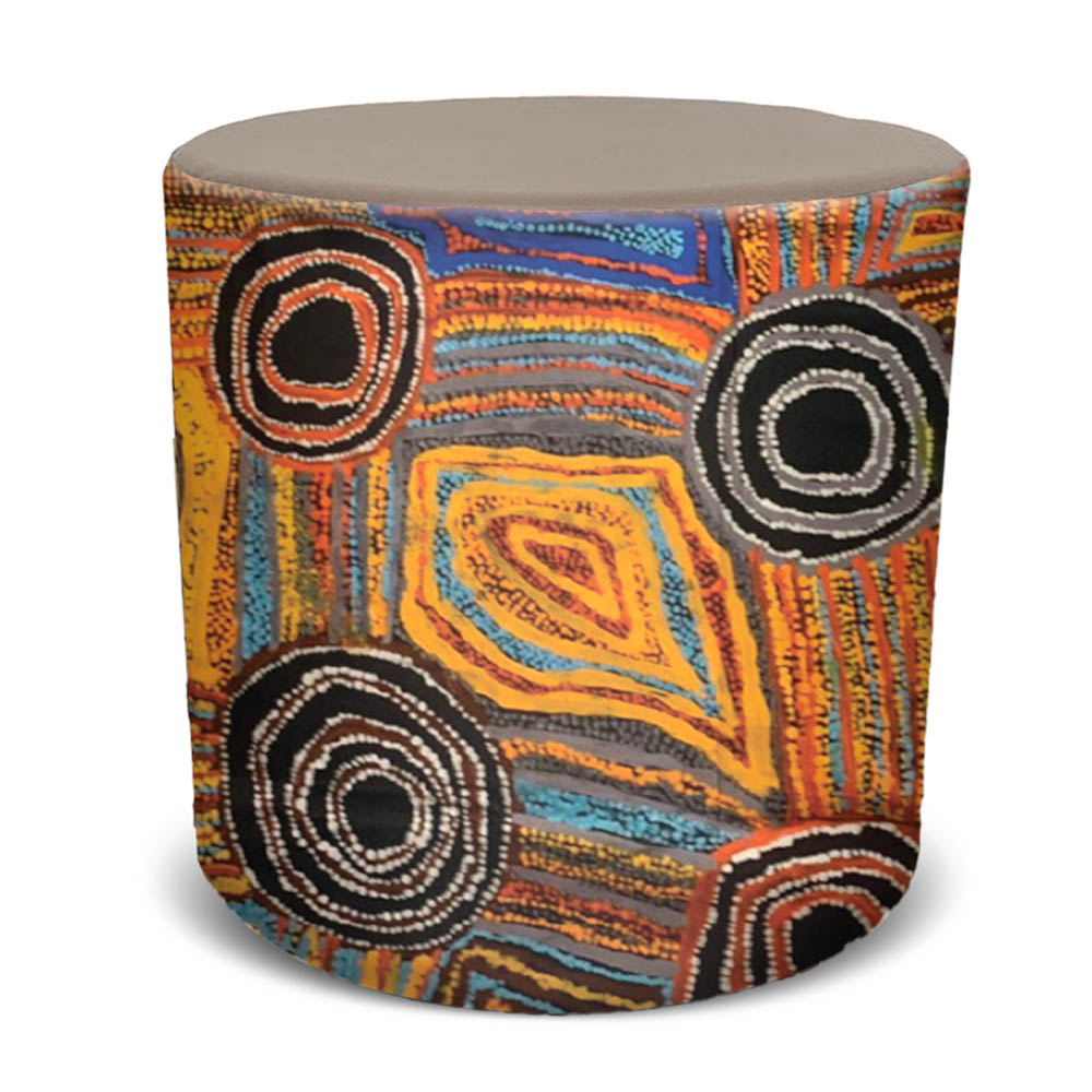 Image for ORANGE DUST SPECTRUM EVA ROUND OTTOMAN 450 X 450 X 450MM from Olympia Office Products
