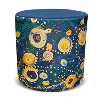 orange dust spectrum eva round ottoman 450 x 450 x 450mm ocean blue