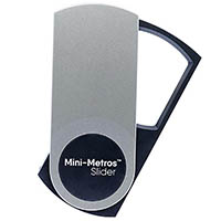 optica mini metro slider led magnifier silver