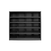 steelco pigeonhole shelving unit 20 compartments 940 x 1000 x 386mm black satin