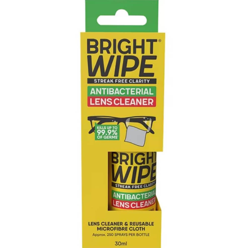 BRIGHTWIPE ANTIBACTERIAL LENS AND SCREEN SPRAY CLEANER 30ML |  | 7118199