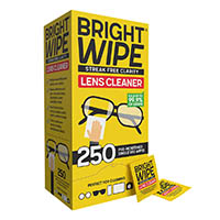 brightwipe lens cleaner wipes pack 250