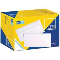 office national dl envelopes secretive wallet plainface self seal 80gsm 110 x 220mm white box 500