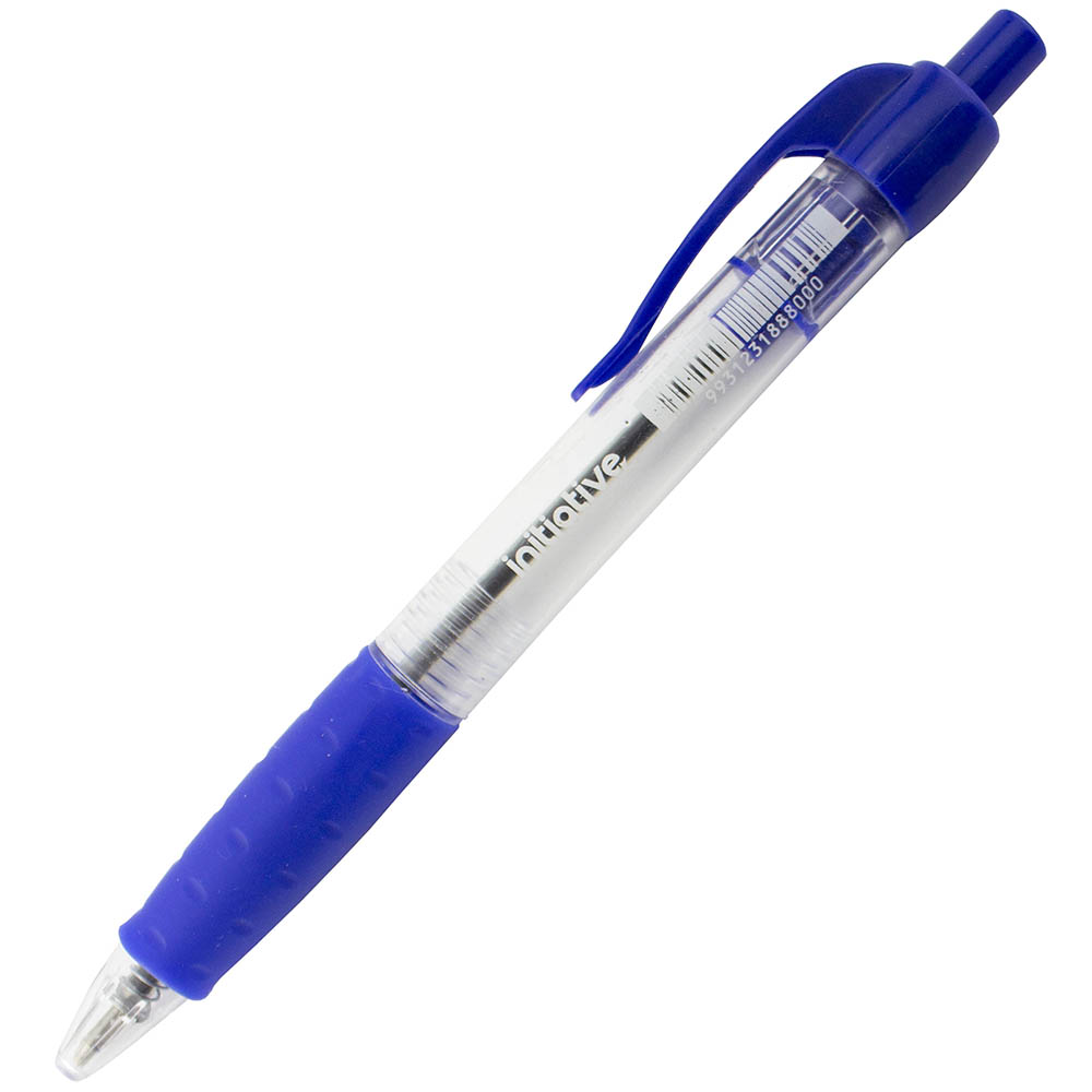 Image for INITIATIVE RETRACTABLE BALLPOINT PENS MEDIUM BLUE BOX 12 from York Stationers