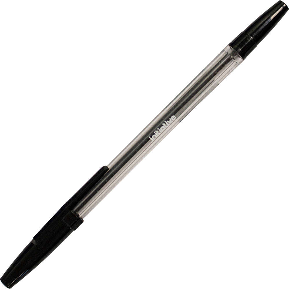 Image for INITIATIVE BALLPOINT PENS MEDIUM BLACK BOX 100 from Clipboard Stationers & Art Supplies