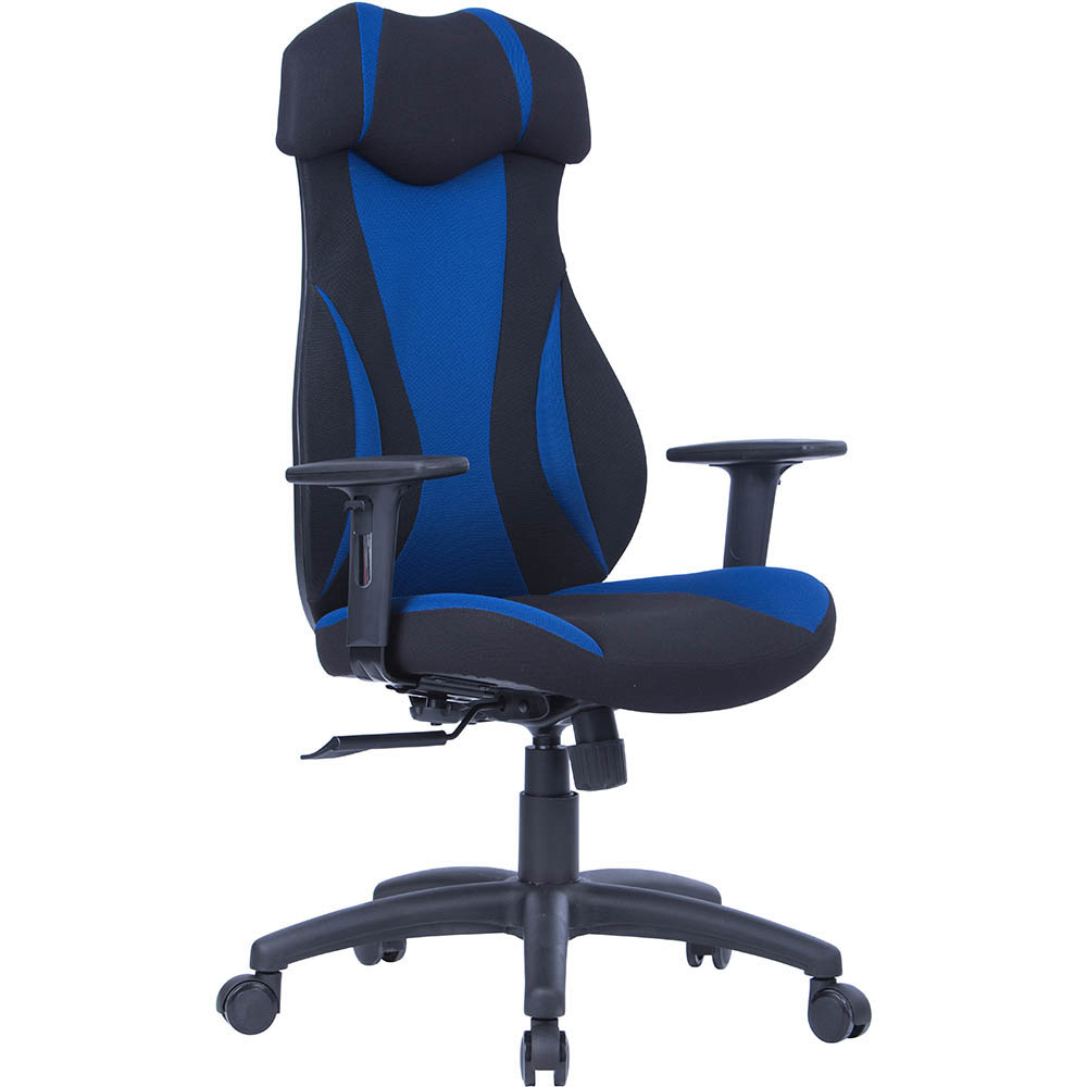 MONZA GAMING CHAIR HIGH BACK ARMS BLUE/BLACK |  | 7106531i