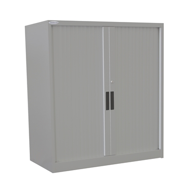 Image for STEELCO TAMBOUR DOOR CABINET 2 SHELVES 1015H X 1200W X 463D MM SILVER GREY from Challenge Office Supplies