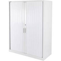 steelco tambour door cabinet 3 shelves 1200h x 1200w x 463d mm silver grey