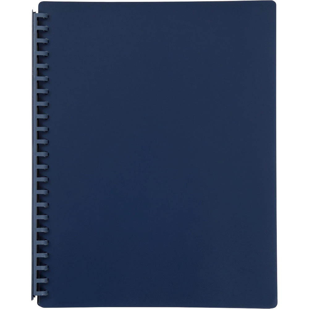 Image for CUMBERLAND PREMIUM DISPLAY BOOK REFILLABLE 20 POCKET A4 NAVY from Memo Office and Art