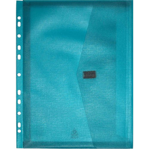 Image for POP POLYWALLY BINDER WALLET HOOK AND LOOP CLOSURE 30MM GUSSET A4 BLUE from ALLBIZ Office Supplies