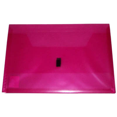 Image for POP POLYWALLY WALLET HOOK AND LOOP CLOSURE 30MM GUSSET FOOLSCAP PINK from Australian Stationery Supplies