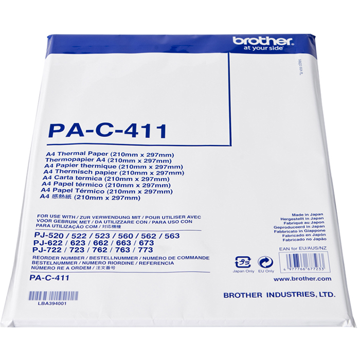 Image for BROTHER PA-C-411 THERMAL PAPER A4 PACK 100 from Clipboard Stationers & Art Supplies