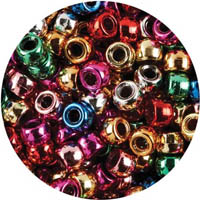 educational colours pony beads metallic pack 1000
