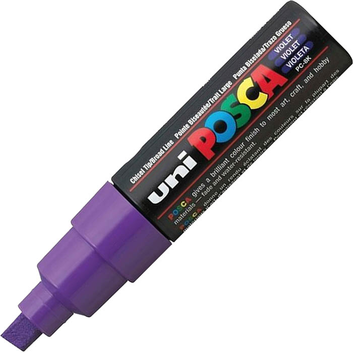 Image for POSCA PC-8K PAINT MARKER CHISEL BROAD 8MM VIOLET from Memo Office and Art
