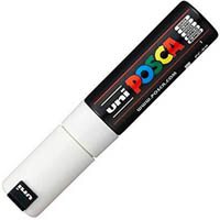 posca pc-8k paint marker chisel broad 8mm white