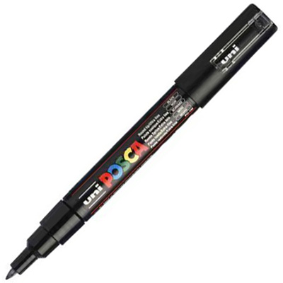 Image for POSCA PC-1M PAINT MARKER BULLET EXTRA FINE 1.0MM BLACK from Memo Office and Art