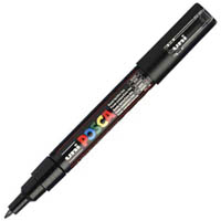 posca pc-1m paint marker bullet extra fine 1.0mm black